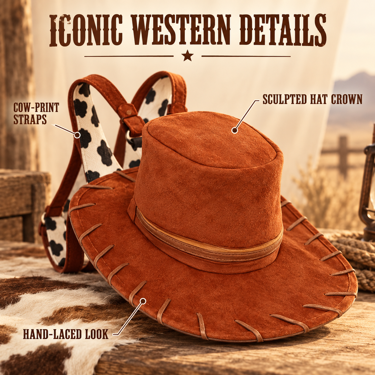 🤠 Cowgirl Hat Backpack – Turn Every Outfit Into a Western Statement