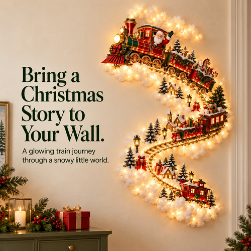 🎄 Santa Express Light-Up Wall Decor