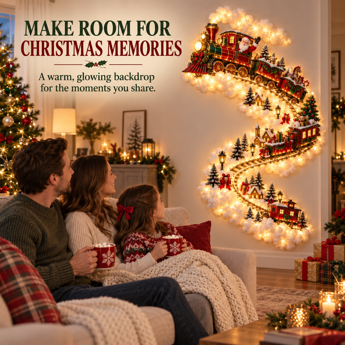 🎄 Santa Express Light-Up Wall Decor