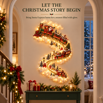 🎄 Santa Express Light-Up Wall Decor