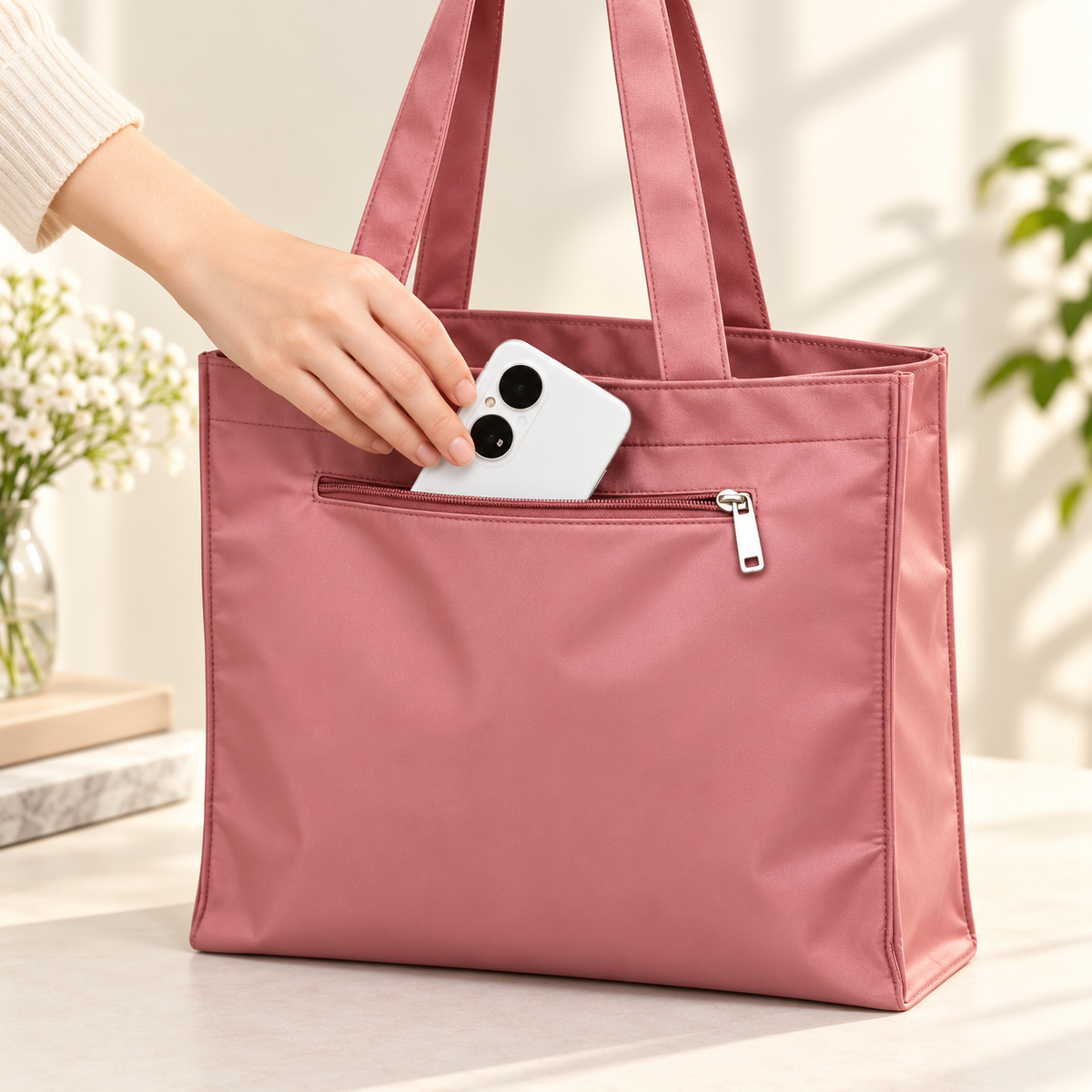 👜 A Clean, Spacious Everyday Tote That Keeps Your Essentials Organized Wherever You Go ✨