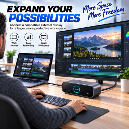 ⚡Smart Display USB-C Docking Station – One Cable, A Complete Desktop Setup