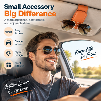 🕶️ Magnetic Car Visor Sunglasses Holder | Keep Your Glasses Always Within Reach
