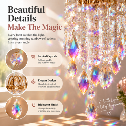 🌈 Hanging Crystal Suncatcher – Rainbow Prism Window & Home Decor