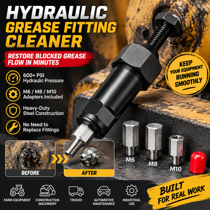 🔧 Hydraulic Grease Fitting Cleaner – Restore Blocked Grease Flow In Minutes