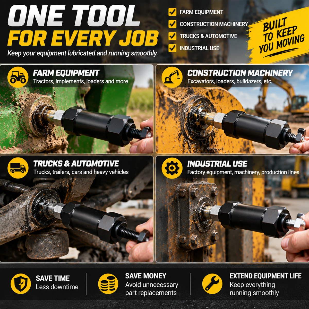 🔧 Hydraulic Grease Fitting Cleaner – Restore Blocked Grease Flow In Minutes