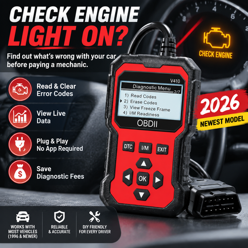 🚗 2026 OBD2 Car Diagnostic Scanner – Find Engine Problems Before Paying A Mechanic