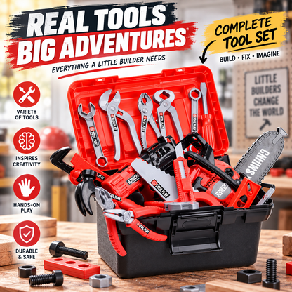 🔥 Ultimate Kids Tool Kit – Hands-On Pretend Workshop for Little Builders