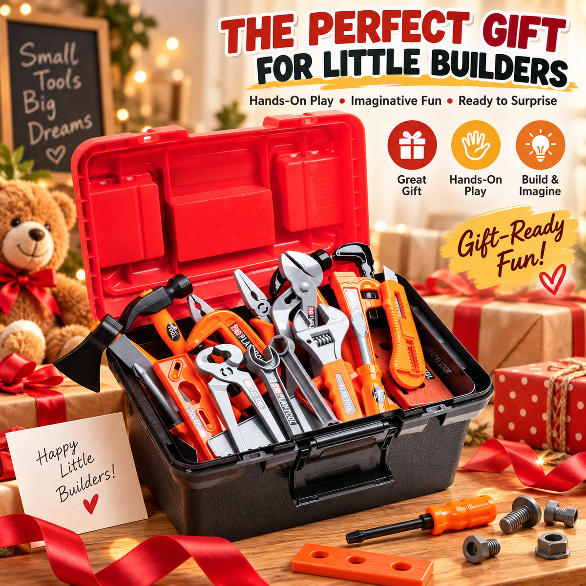 🔥 Ultimate Kids Tool Kit – Hands-On Pretend Workshop for Little Builders
