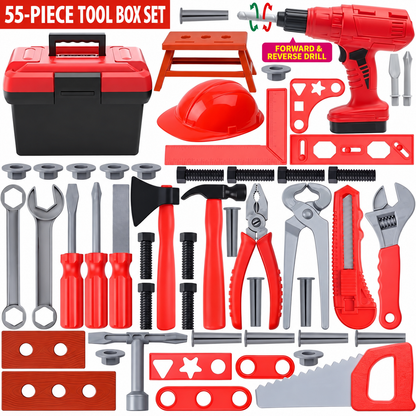🔥 Ultimate Kids Tool Kit – Hands-On Pretend Workshop for Little Builders
