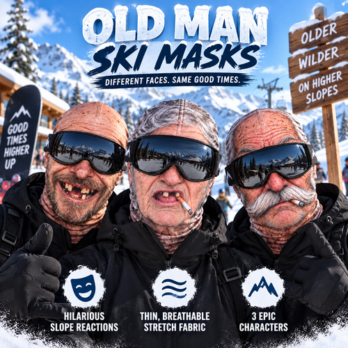 🔥Last Day 50% OFF-😂 Funny Old Man Ski Mask