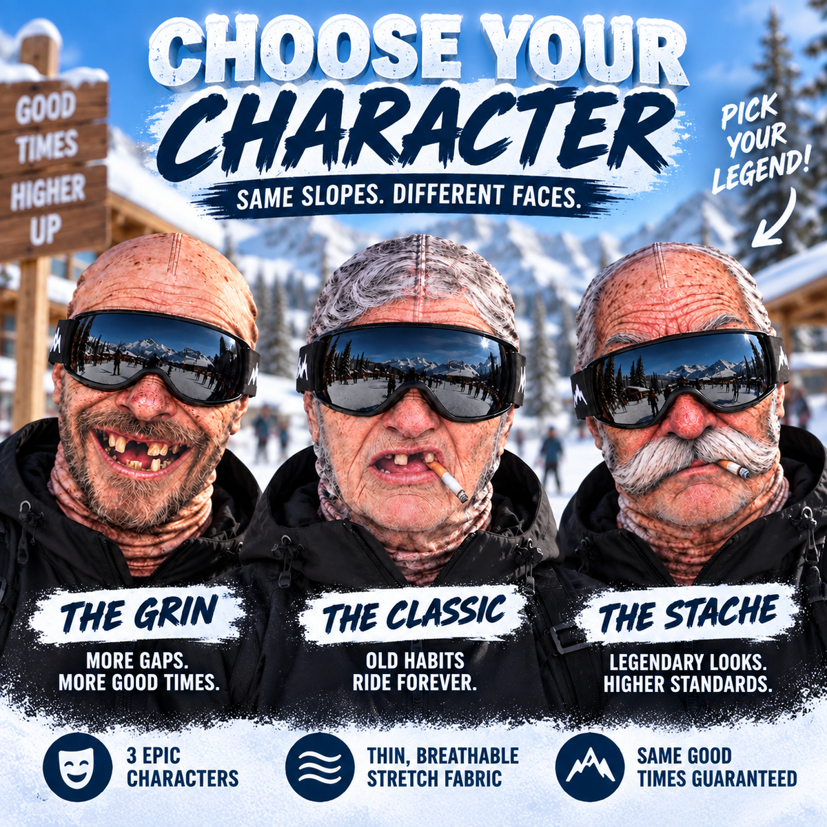 🔥Last Day 50% OFF-😂 Funny Old Man Ski Mask
