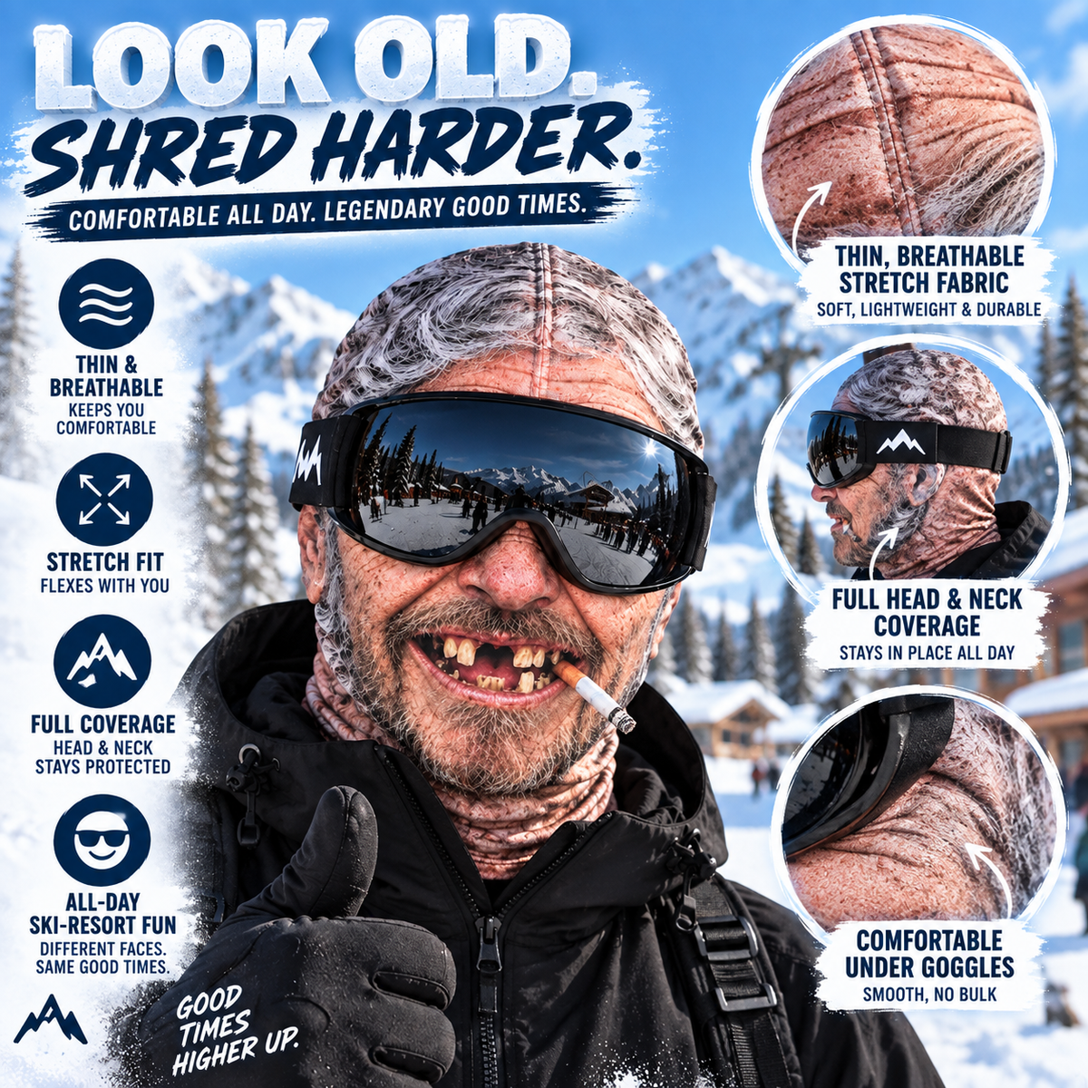 🔥Last Day 50% OFF-😂 Funny Old Man Ski Mask