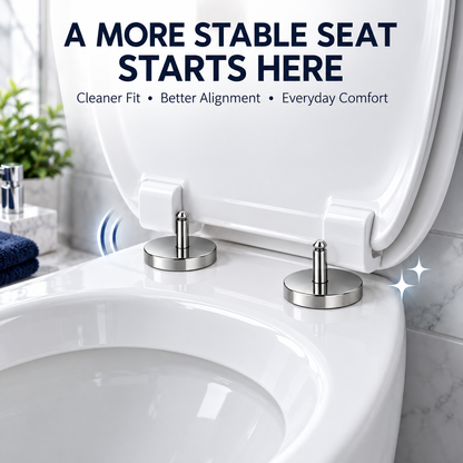 🚽 Stop the Wobble™ Toilet Seat Hinge Repair Kit – Adjustable Top-Fix Replacement Set