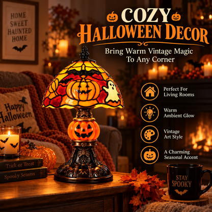 🎃 Vintage Halloween Pumpkin Lamp – Create A Cozy Haunted Glow For Your Home