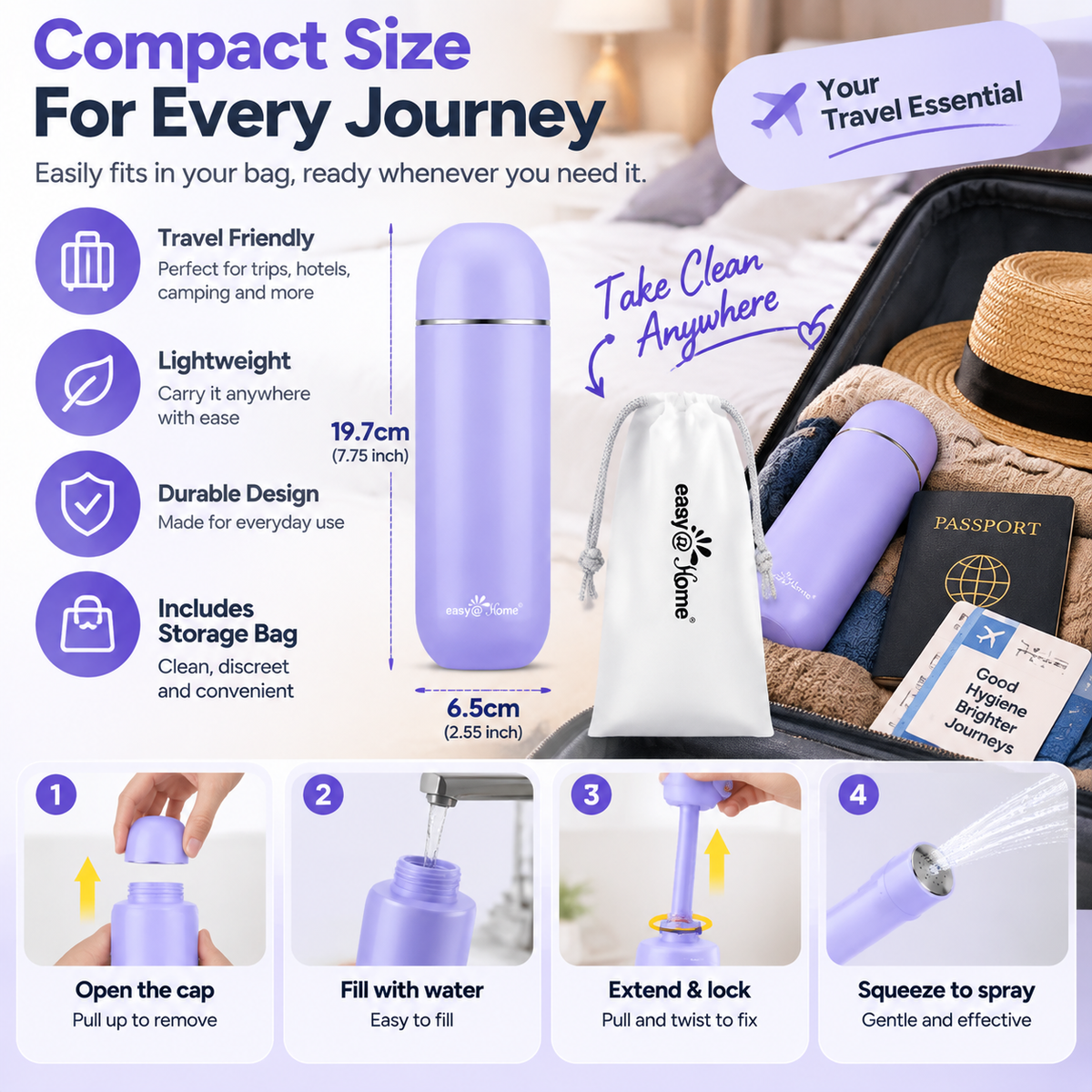 💧 Portable Bidet Bottle – Stay Fresh Anywhere With Gentle Personal Hygiene On The Go