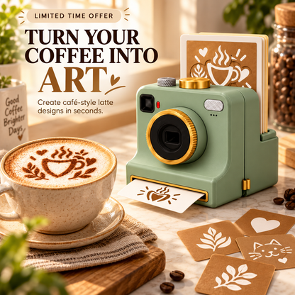 ☕ Coffee Stencil Art Maker – Create Café-Style Latte Designs in Seconds