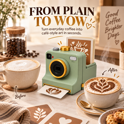 ☕ Coffee Stencil Art Maker – Create Café-Style Latte Designs in Seconds