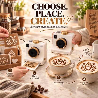 ☕ Coffee Stencil Art Maker – Create Café-Style Latte Designs in Seconds
