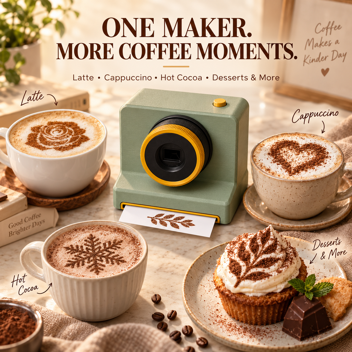 ☕ Coffee Stencil Art Maker – Create Café-Style Latte Designs in Seconds
