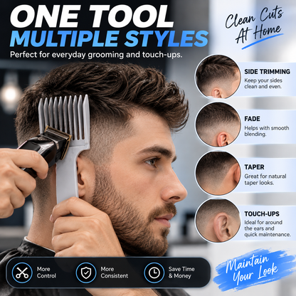 ✂️2PCS  2026 New DIY Fade Haircut Guide Comb – Cleaner Trims, Easier Touch-Ups