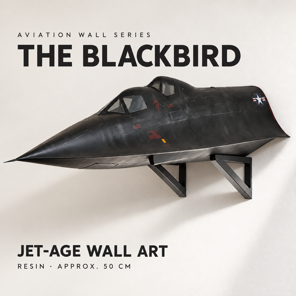 ✈️ 3D Aircraft Wall Sculpture – 20″ Resin Aviation Decor