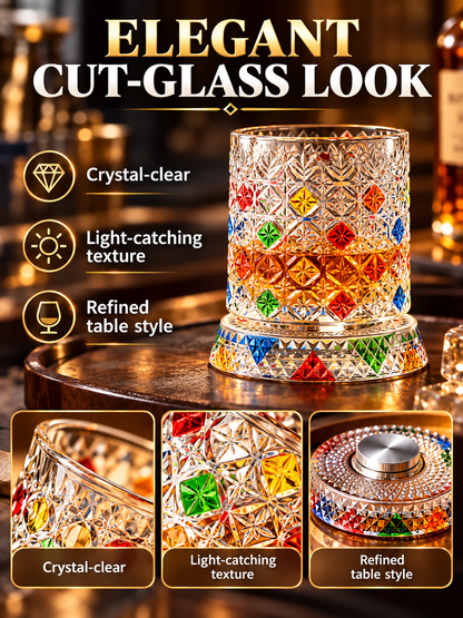 🎁🔥Luxury 360° Spinning Crystal Glass