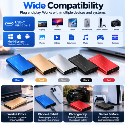 🔥 Limited-Time 50% OFF💾 Ultra Portable SSD Drive – High-Speed Storage Upgrade For Photos, Videos & Files