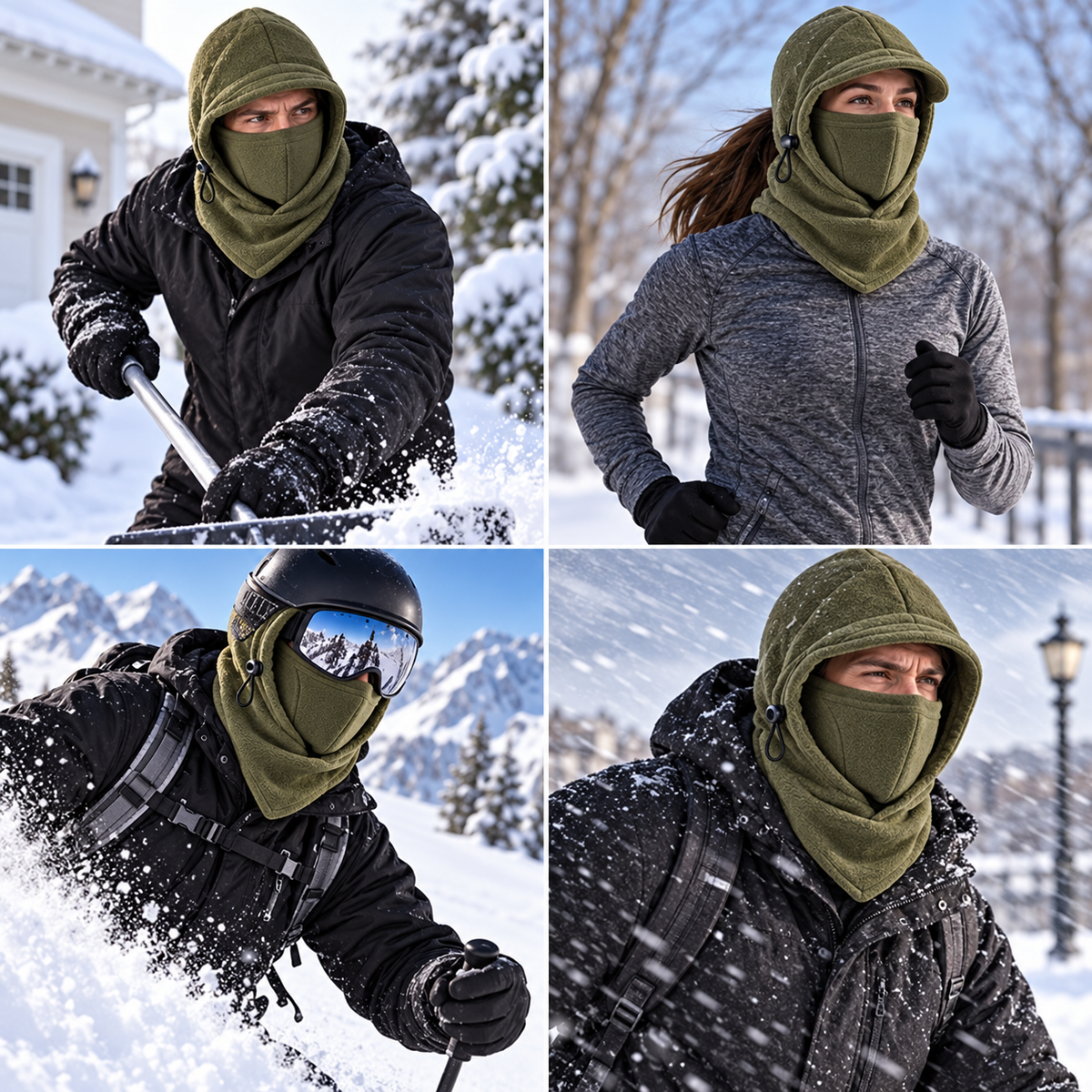 🔥Last Day 80% OFF🔥🥶Fleece Double Layer Integrated Mask Hat