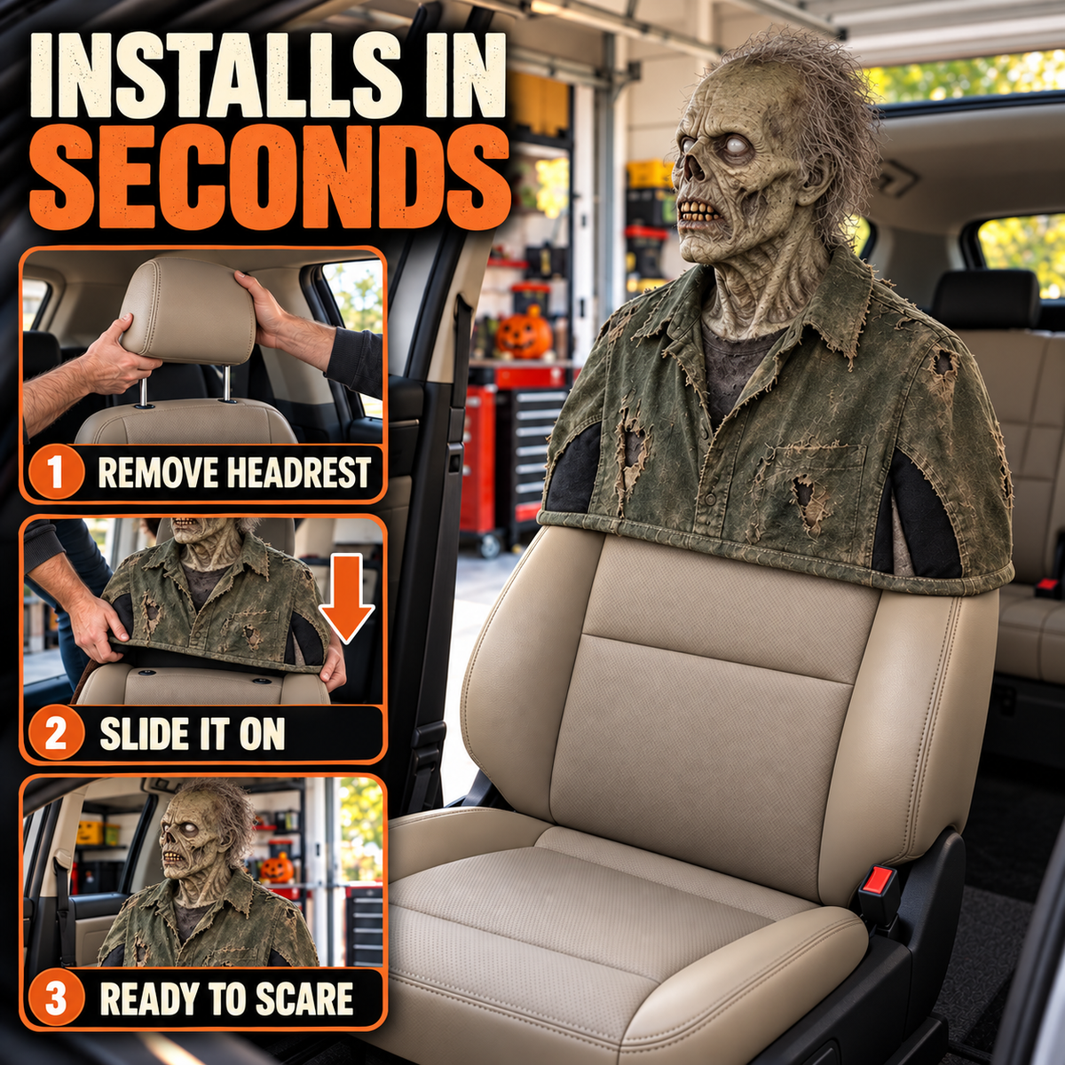 💀Rotating Head Halloween Prank Decoration