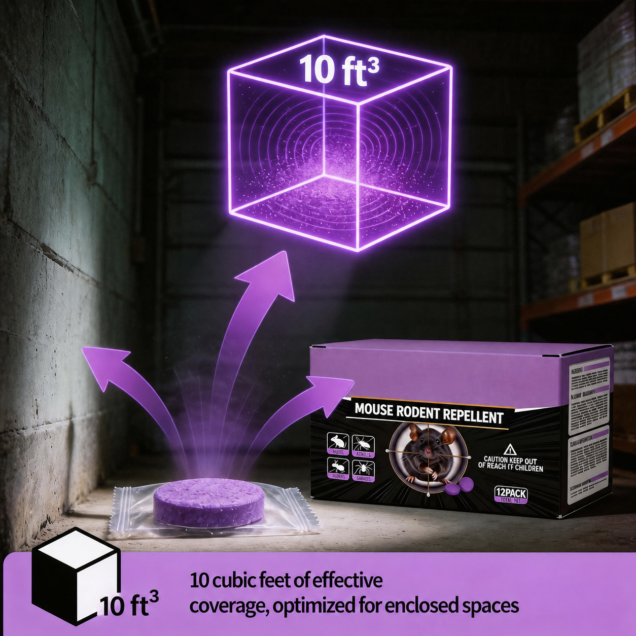 🛡️ Multi-Pest Repellent Tablets – Keep Mice, Roaches, Ants, Spiders & More Away