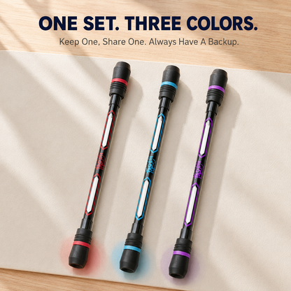 🌀 3-Pack Weighted Spinning Fidget Pens – Spin, Focus & Write