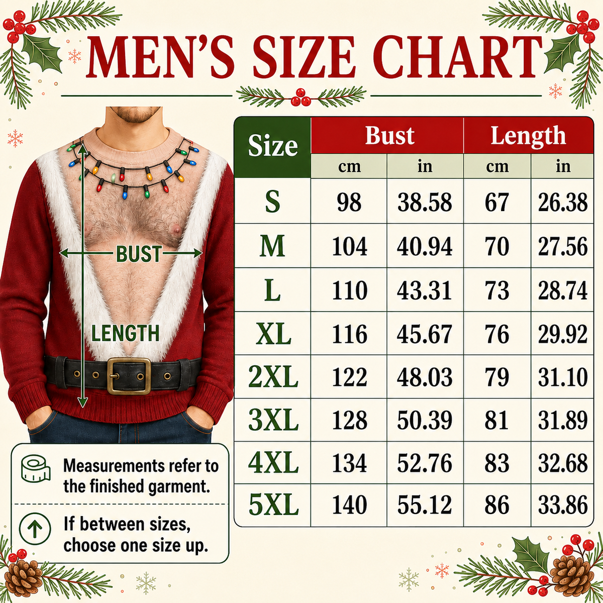 🎅 Be the Life of the Christmas Party! Hilarious Hairy Chest Santa Ugly Sweater 🎄✨