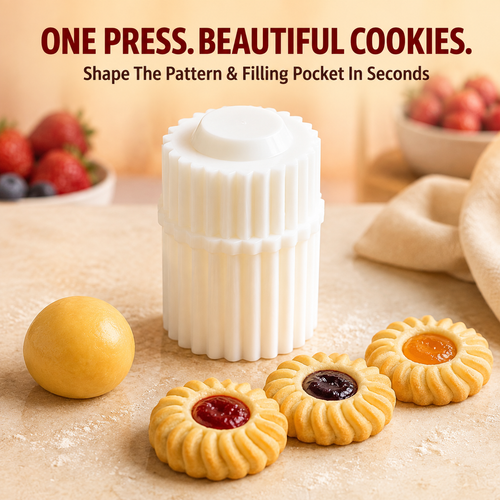 🍓 Spiral Jam Cookie Press Mold – Beautiful Bakery-Style Cookies Made Easy