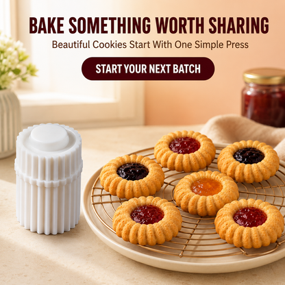 🍓 Spiral Jam Cookie Press Mold – Beautiful Bakery-Style Cookies Made Easy