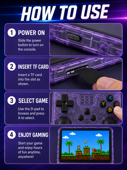 🎮 Retro Handheld Game Console 🕹️🔥 Portable 3.5 Inch IPS Gaming Device with 3500mAh Battery