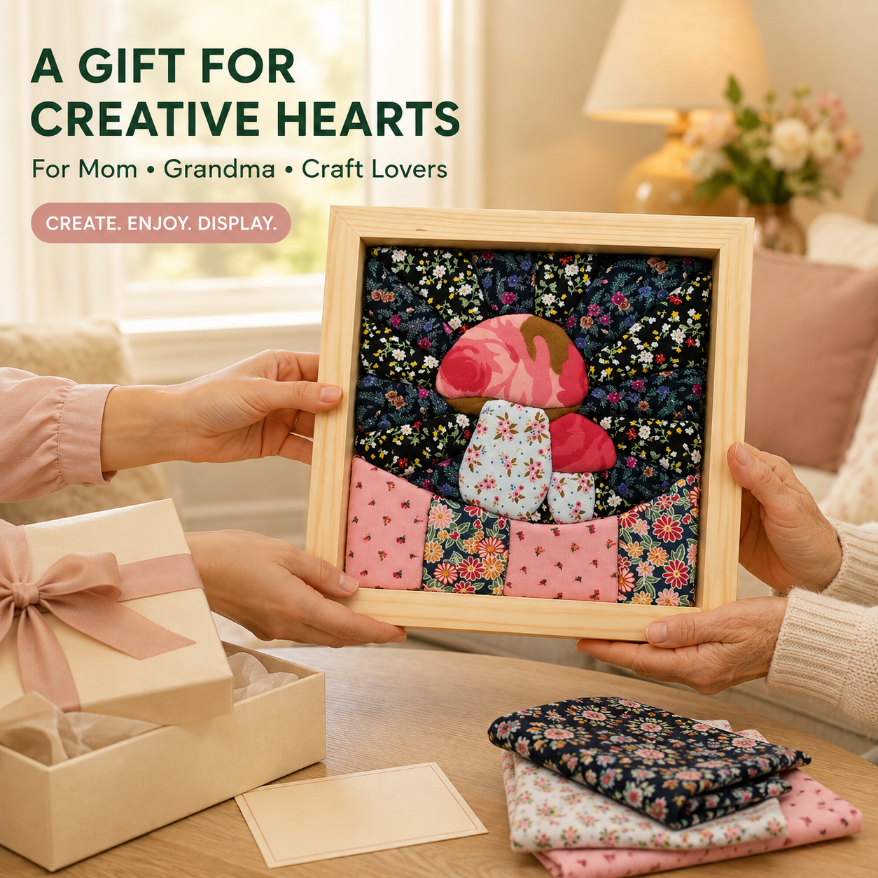 ✨ No-Sew 3D Fabric Art Kit – Create Stunning Textured Art with Ease