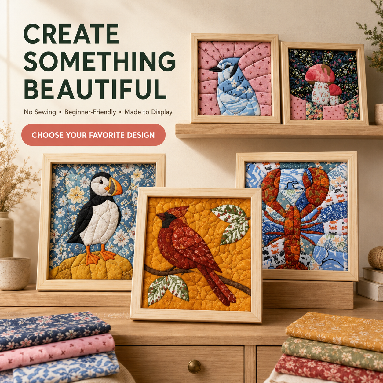 ✨ No-Sew 3D Fabric Art Kit – Create Stunning Textured Art with Ease