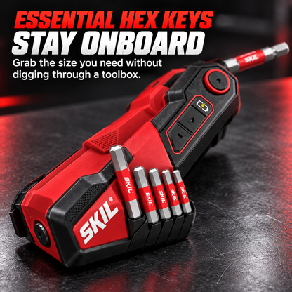 ⚡ Powered Hex Key Driver Kit – 3-Angle Folding Head, LED Light & 27-Piece Bit Set