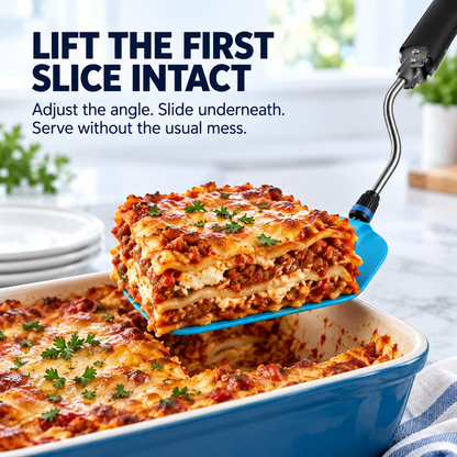 🍳 7-Angle Adjustable Spatula Set – 2 Interchangeable Heads for Flipping, Scraping & Serving