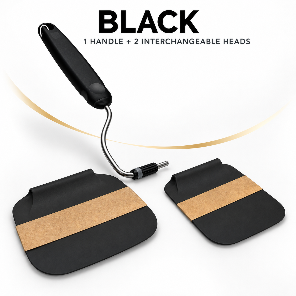 🍳 7-Angle Adjustable Spatula Set – 2 Interchangeable Heads for Flipping, Scraping & Serving