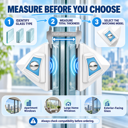 🪟 Double-Sided Magnetic Window Cleaner – Clean Outside Glass Without Leaning Out the Window