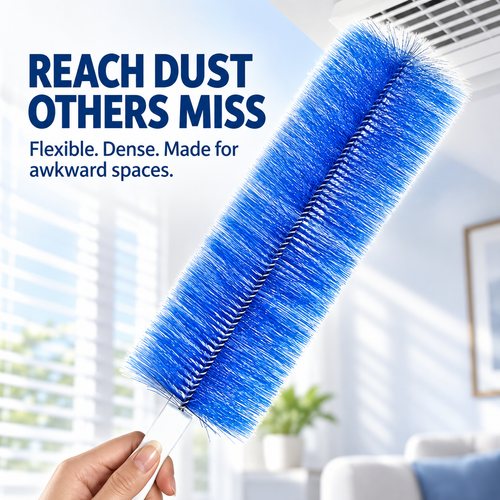2Pcs🧹 Flexible Multi-Surface Dusting Brush – Reach Fans, Blinds, Vents & Tight Spaces