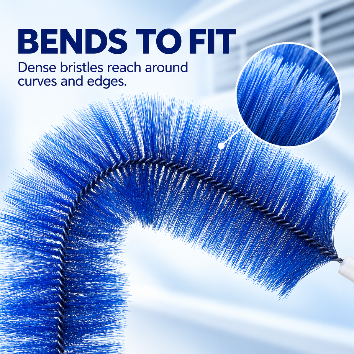 2Pcs🧹 Flexible Multi-Surface Dusting Brush – Reach Fans, Blinds, Vents & Tight Spaces