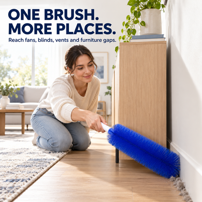 2Pcs🧹 Flexible Multi-Surface Dusting Brush – Reach Fans, Blinds, Vents & Tight Spaces