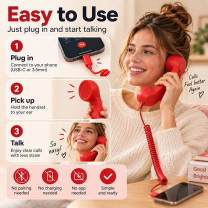 ☎️ Retro Phone Handset for Smartphone | Classic Vintage Call Experience