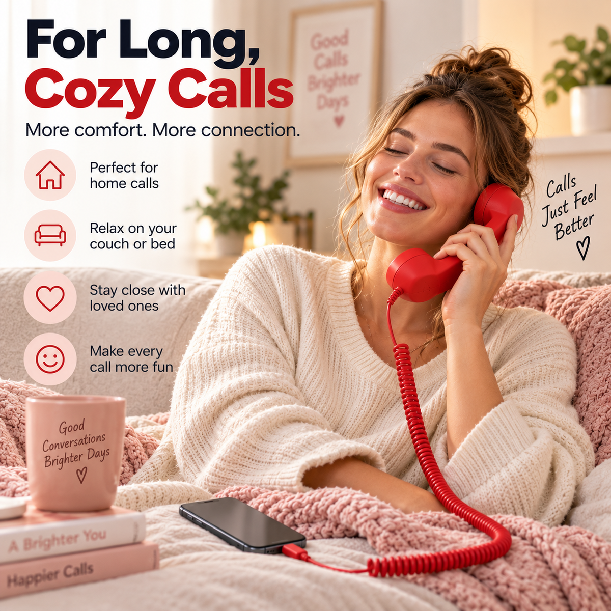 ☎️ Retro Phone Handset for Smartphone | Classic Vintage Call Experience