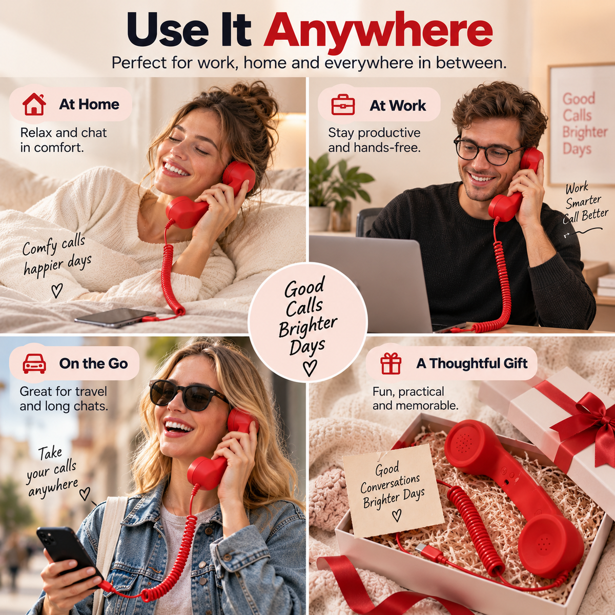 ☎️ Retro Phone Handset for Smartphone | Classic Vintage Call Experience