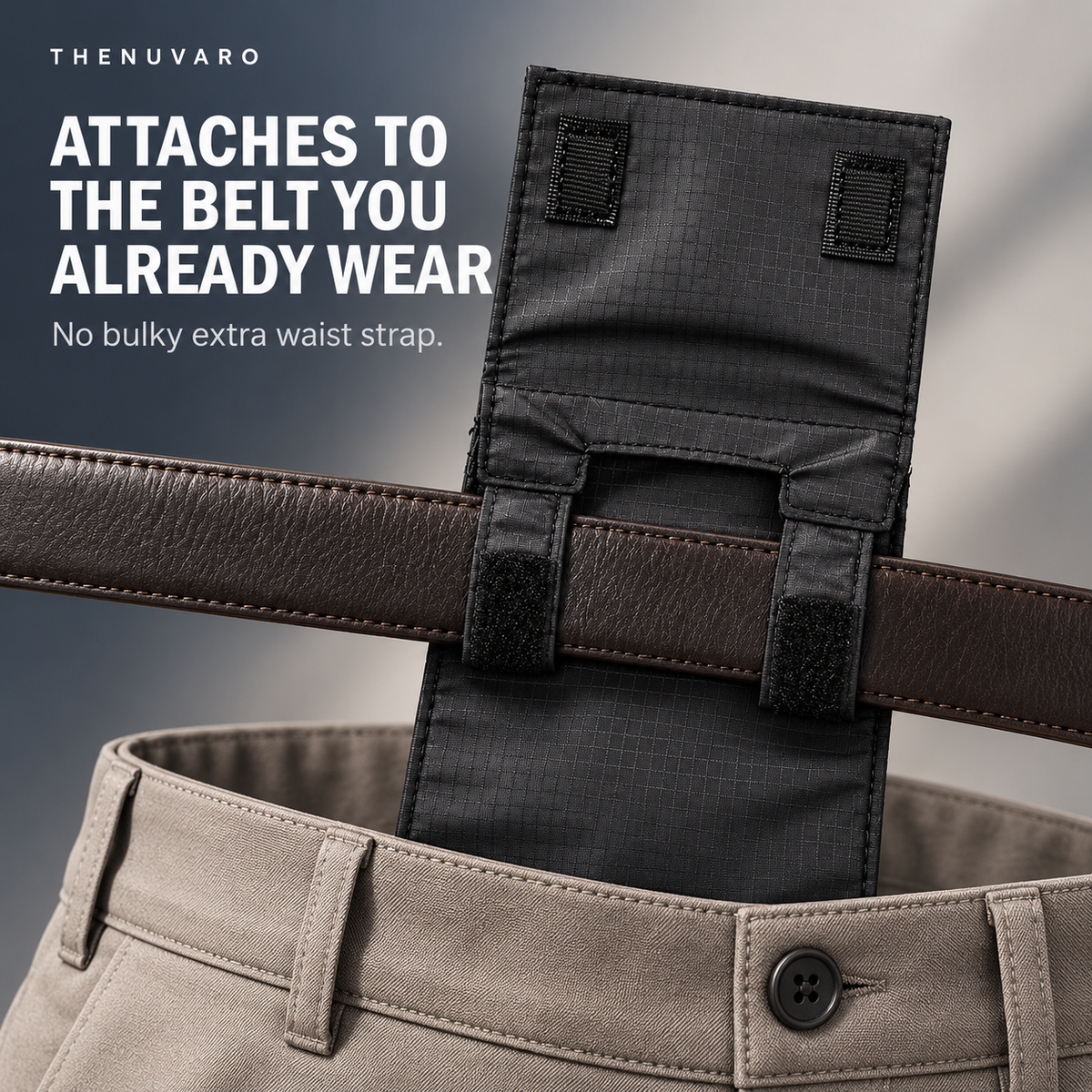 🛡 Hidden Belt Travel Wallet – Concealed Passport, Phone, Cash & Card Pouch