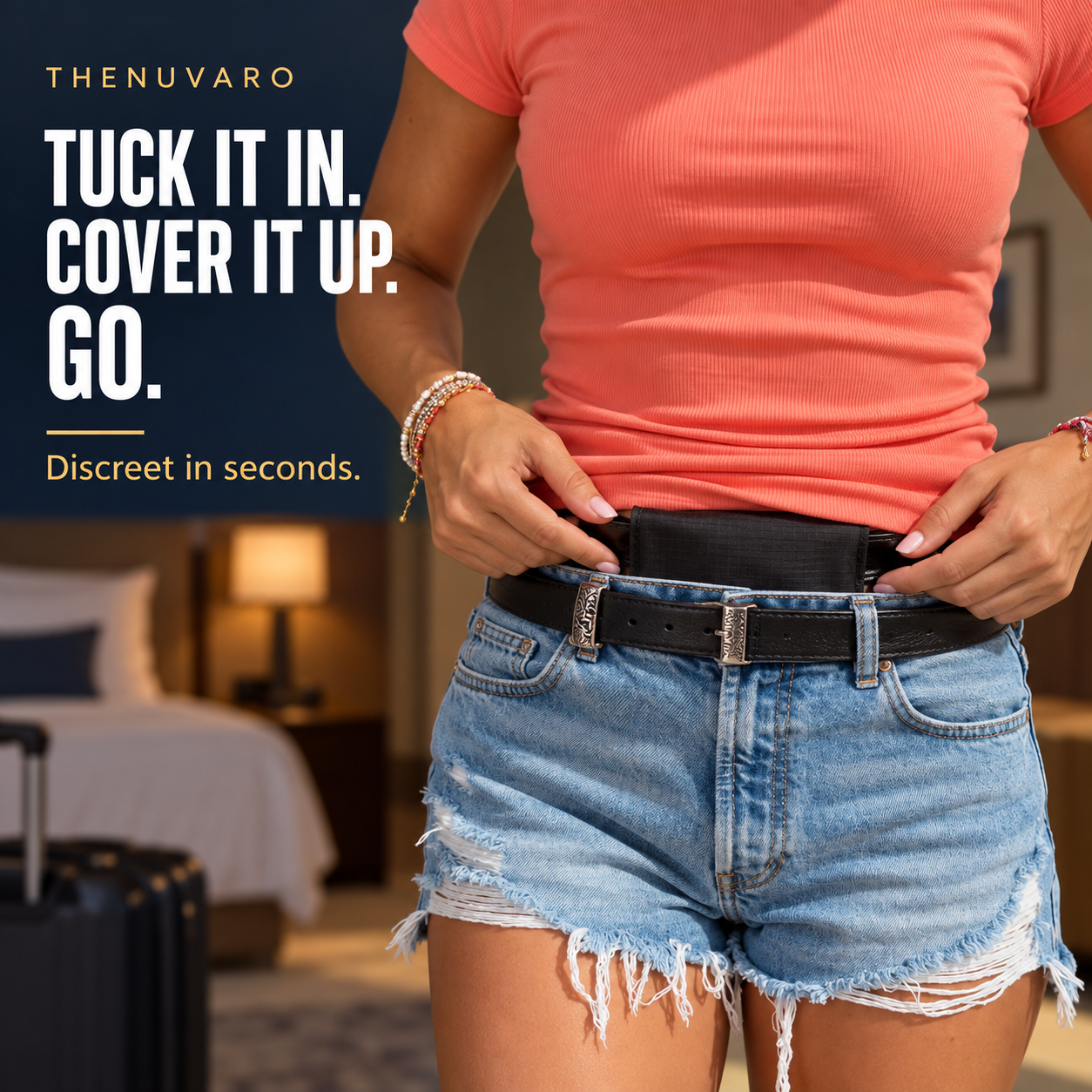 🛡 Hidden Belt Travel Wallet – Concealed Passport, Phone, Cash & Card Pouch